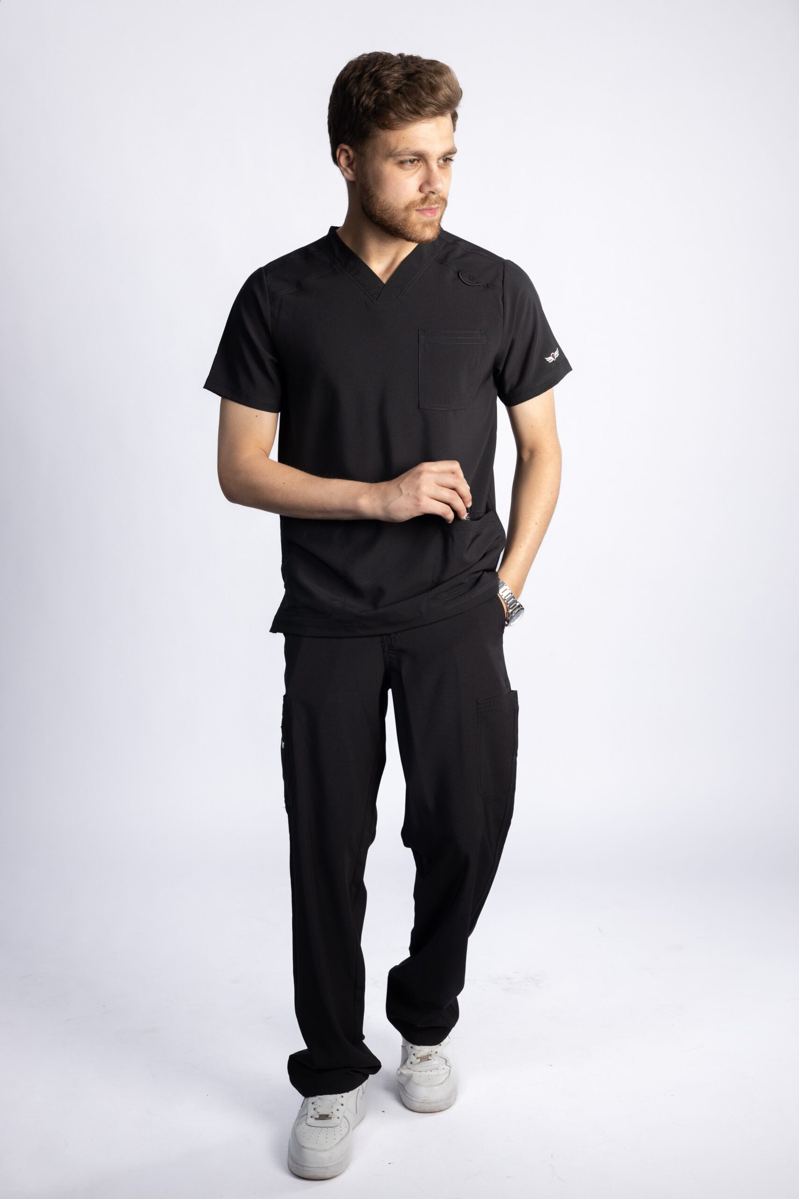 Angels Medical Black  Scrub