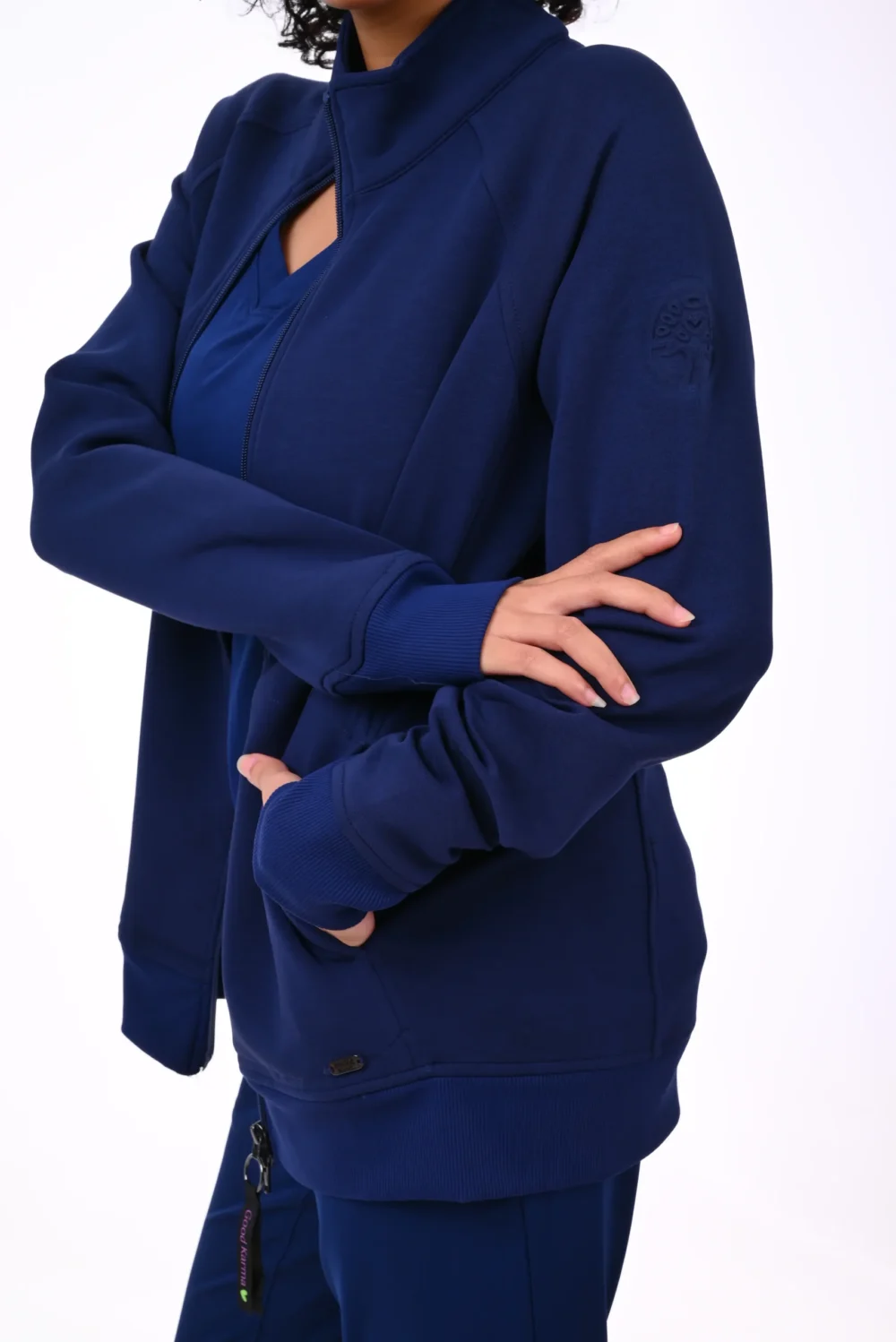 DSC_5446 Healing Hands Navy Blue Scrub Jackets