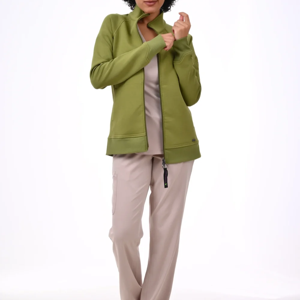 DSC_5661 Healing Hands Olive Green Scrub Jackets