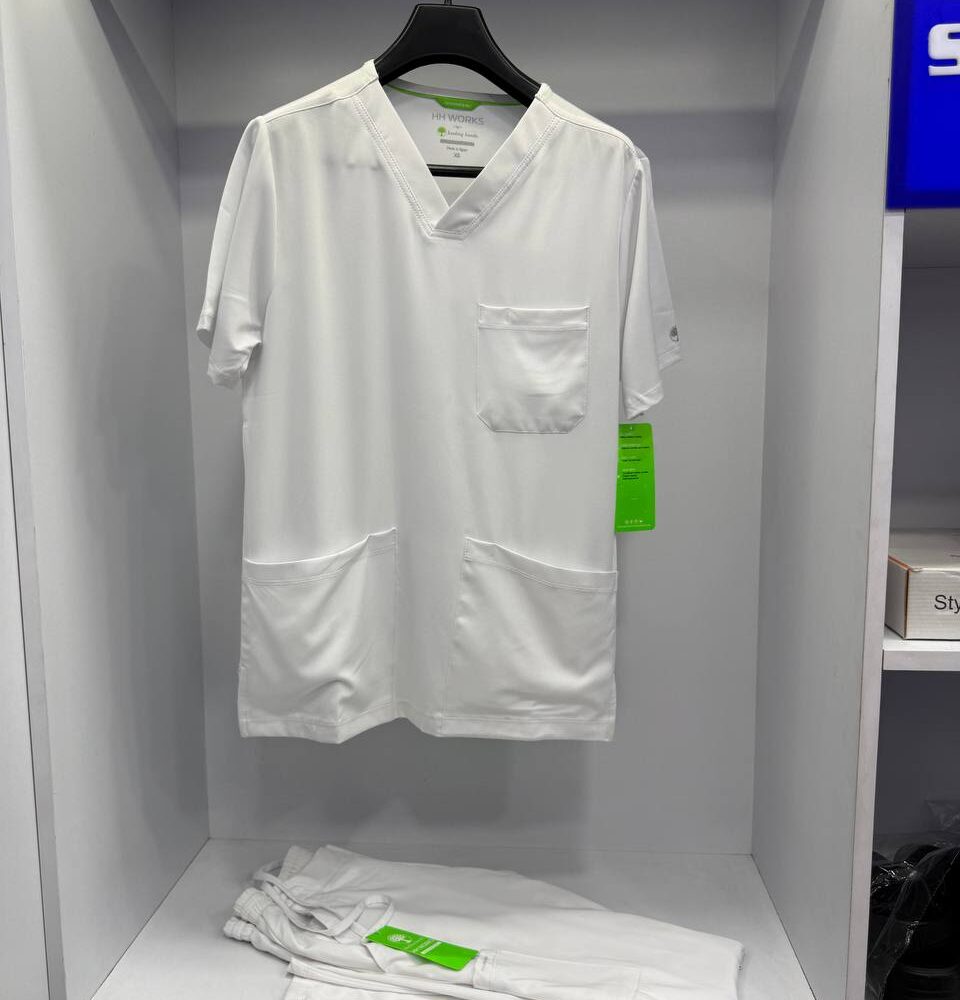 Healing Hands Medical White Scrub