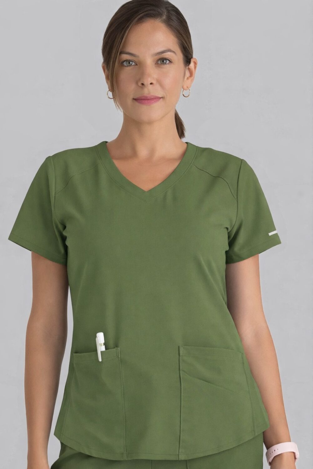 WhatsApp Image 2025-12-31 at 1.59.38 PM Sketchers Olive Green Medical Scrub