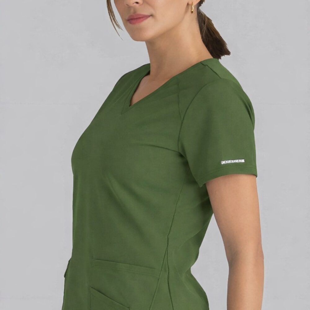WhatsApp Image 2025-12-31 at 2.02.23 PM Sketchers Olive Green Medical Scrub